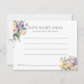 パステルブルーミングフラワーズブライダルシャワーデイトナイト 招待状