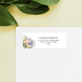 パステルブルーミングワイルドフラワー結婚ズフローラ ラベル