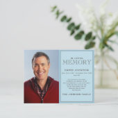 パステルブルーメモリアルファミリーアクノレッジ ポストカード (スタンド正面)