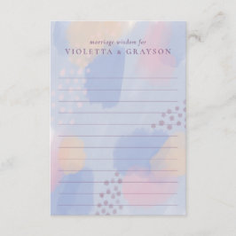 パステルブルーモダンアートマインドアドバイス アドバイスカード