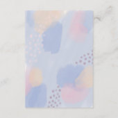 パステルブルーモダンアートマインドアドバイス アドバイスカード (裏面)