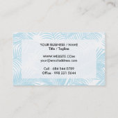 パステルブルーモダンシンプルトロピカルパーム 名刺 (裏面)