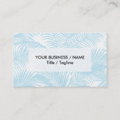 パステルブルーモダンシンプルトロピカルパーム 名刺 (正面)