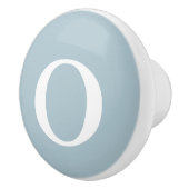 パステルブルーモノグラムの セラミックノブ (右)