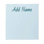 パステルブルーユニークパーソナライズされた先生 ノートパッド (正面)