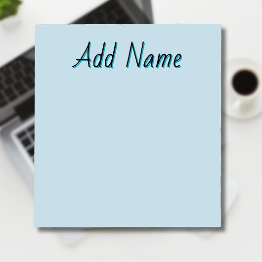 パステルブルーユニークパーソナライズされた先生 ノートパッド