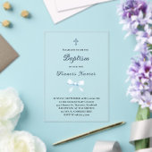 パステルブルーリトルバプテスマ アクリル招待状 (インサイチュ (ウェディング))