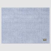 パステルブルーリネン王室のクラウンプリンスシックおもしろい 薄葉紙 (正面)