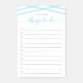 パステルブルーリラックススクリプトの実行する項目 ポストイット (正面)