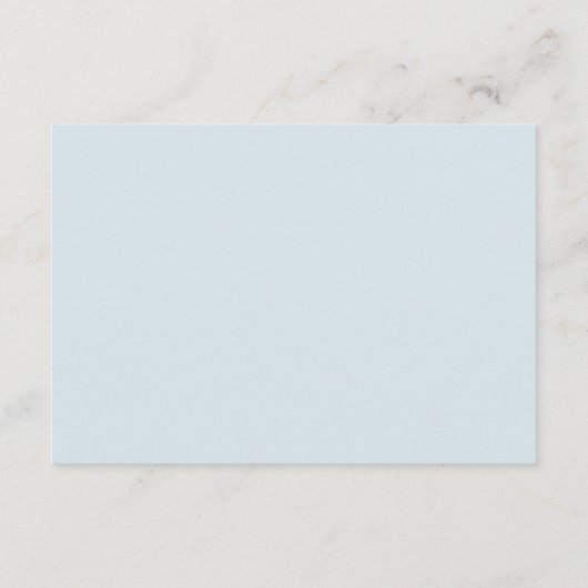 パステルブルーリーフアンドフローラモノグラム結婚ズ エンクロージャーカード (裏面)