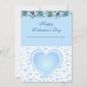 パステルブルーレインハートバレンタインデーパーティー 招待状 (裏面)