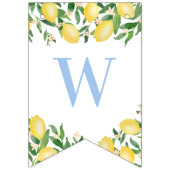 パステルブルーレモン甘い男の子ベビーシャワー バンティングフラッグ (第3の旗)