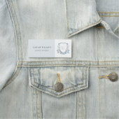 パステルブルーワイルドフラワーウォーターカラークレストモノグラム 名札 (インサイチュ)