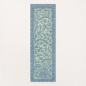 パステルブルーヴィンテージアラビアラグボタニカルパターン ヨガマット (正面)
