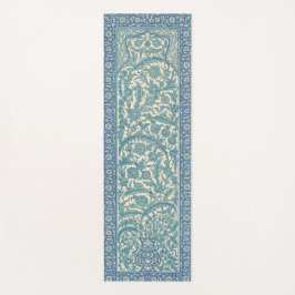 パステルブルーヴィンテージアラビアラグボタニカルパターン ヨガマット