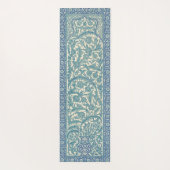 パステルブルーヴィンテージアラビアラグボタニカルパターン ヨガマット (裏面)