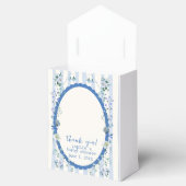 パステルブルーヴィンテージストライプのガーデンベビーシャワー フェイバーボックス (オープン)