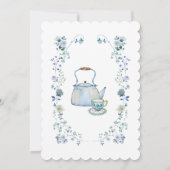 パステルブルーヴィンテージストライプのガーデンベビーシャワー 招待状 (裏面)