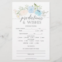 パステルブルー両面ベビーシャワーゲーム