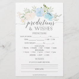 パステルブルー両面ベビーシャワーゲーム