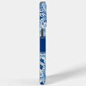 パステルブルー中国のヴィンテージ花柄名 Case-Mate iPhoneケース (裏面 / 右)