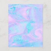 パステルブルー大理石とフェイクグリッター チラシ (裏面)