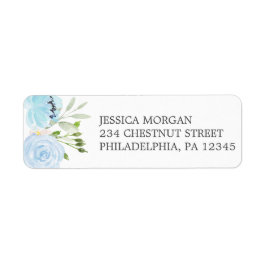 パステルブルー差出人住所ラベル ラベル