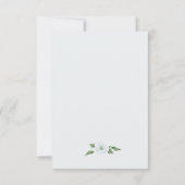 パステルブルー春フローラ男の子シャワー サンキューカード (裏面)