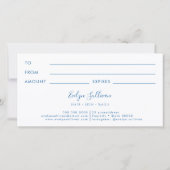 パステルブルー水カラーグリッターギフト券 (裏面)