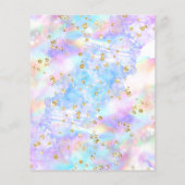 パステルブルー水カラーグリッターフライヤー チラシ (裏面)