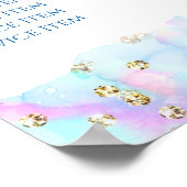 パステルブルー水カラーグリッター価格表ポスター ポスター (角)