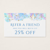 パステルブルー水カラーグリッター紹介カード (正面)