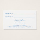 パステルブルー水カラーグリッター紹介カード (裏面)