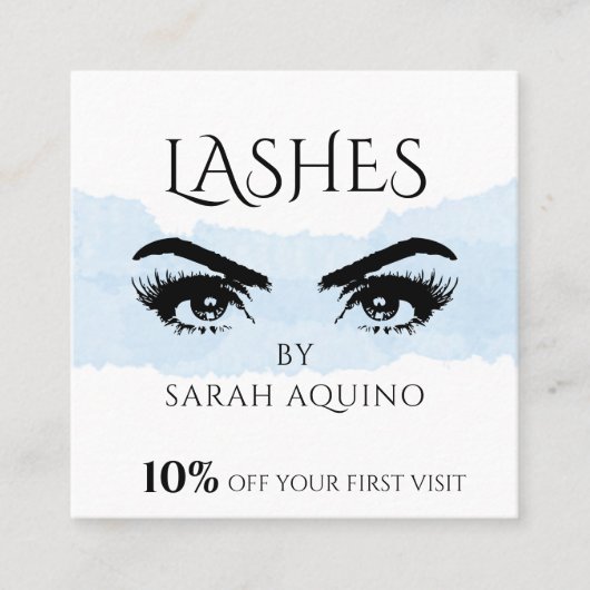 パステルブルー水彩洗剤&グラムアイズラッシュ 割引カード (正面)