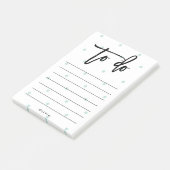 パステルブルー水玉模様モダンとタイポグラフィ ポストイット (アングル)