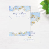 パステルブルー流体大理石ネックレス表示カード (デスク)