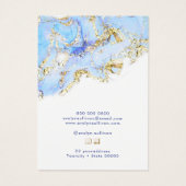 パステルブルー流体大理石ネックレス表示カード (裏面)