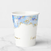 パステルブルー流体大理石ファースト・ホーリー・コミュニオン 紙コップ (左)