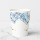 パステルブルー流体大理石ファースト・ホーリー・コミュニオン 紙コップ (右)