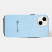 パステルブルー無地TEMPLATE iPhoneケース (裏面横)