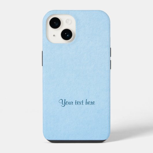 パステルブルー無地TEMPLATE iPhoneケース (裏面)