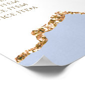 パステルブルー瑪瑙の価格表ポスター ポスター (角)