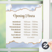 パステルブルー瑪瑙オープン時間ウィンドウにしがみつく ウィンドウサイン (ホーム)