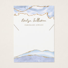 パステルブルー瑪瑙ネックレス表示カード