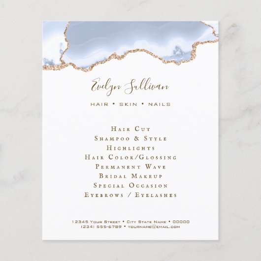 パステルブルー瑪瑙フライヤー チラシ (正面)