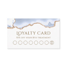 パステルブルー瑪瑙ロイヤリティカード