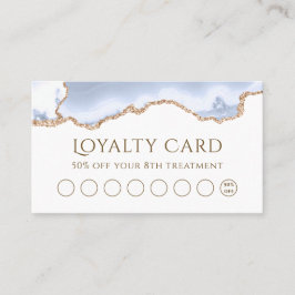 パステルブルー瑪瑙ロイヤリティカード 名刺