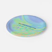 パステルブルー第1の生まれパーティーアクセサリー ペーパープレート (アングル)