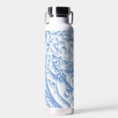 パステルブルー紙クイリングパターン ウォーターボトル (正面)