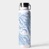 パステルブルー紙クイリングパターン ウォーターボトル (背面)